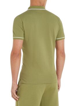 Camisa Polo Calvin Klein Tipping Verde para Homem