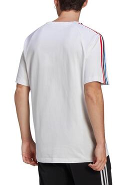 T-Shirt Adidas Adicolor Tricolor Branco Homem