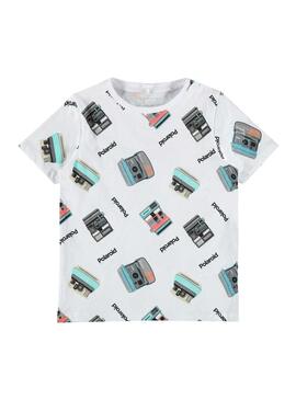 T-Shirt Name It Polaroid Branco para Menino