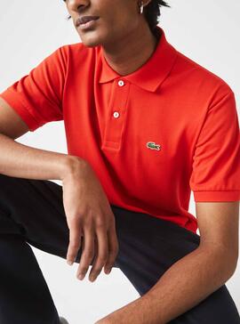 Polo Lacoste Basic Vermelho para Homem