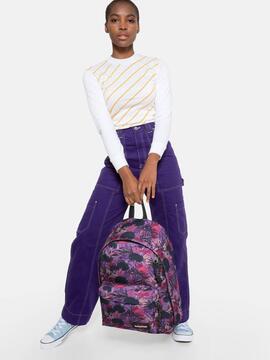 Mochila EastPak Out Of Office Roxo Floral Unissex