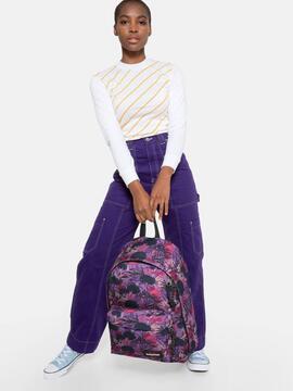 Mochila EastPak Out Of Office Roxo Floral Unissex