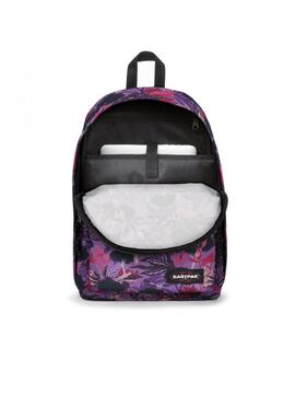 Mochila EastPak Out Of Office Roxo Floral Unissex