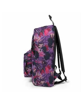 Mochila EastPak Out Of Office Roxo Floral Unissex