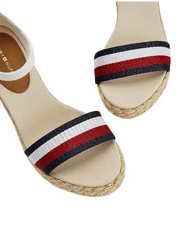 Sandálias Tommy Hilfiger Shimmery ribbon Branco