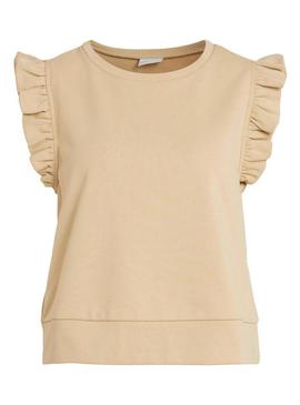 T-Shirt Vila Visvilla Beige para Mulher