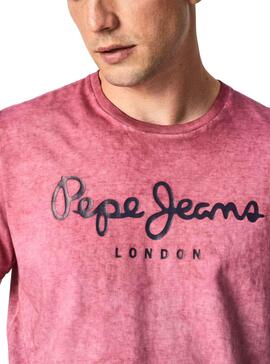 T-Shirt Pepe Jeans West Sir New Rosa para Homem