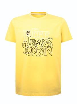 T-Shirt Pepe Jeans Dubley Amarelo para Homem