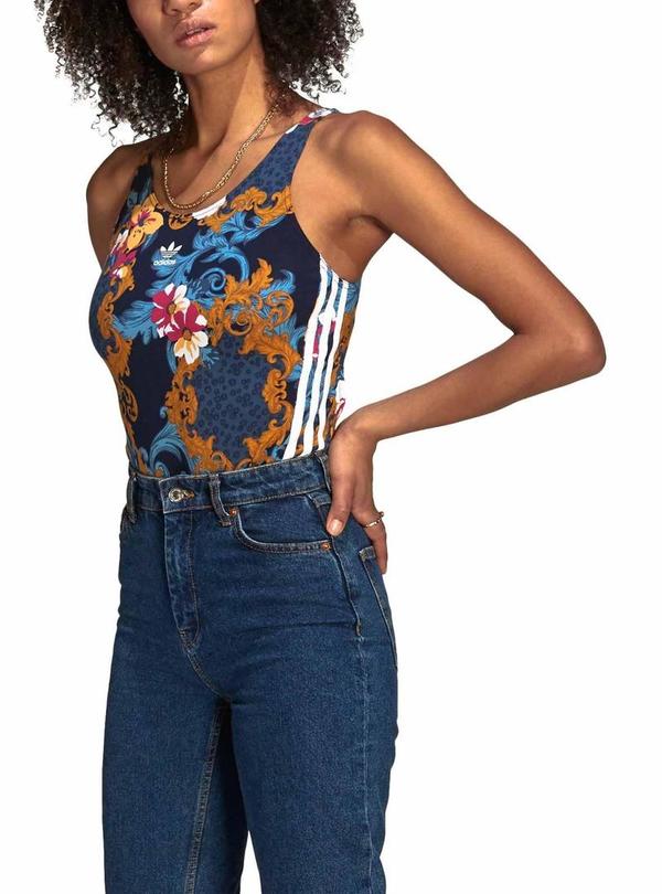 Body Adidas Studio London Azul para Mulher