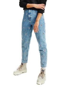 Jeans Tommy Jeans Mom Azul Mulher