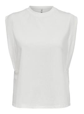 T-Shirt Only Jen Life Branco para Mulher