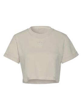 T-Shirt Adidas Essentials Cropped Branco Mulher