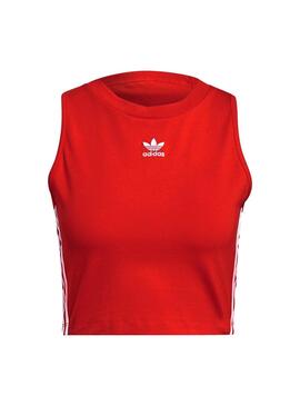 Top Adidas Tank Crop Vermelho para Mulher