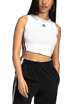 Top Adidas Tank Crop Branco para Mulher