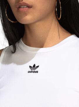 Top Adidas Tank Crop Branco para Mulher