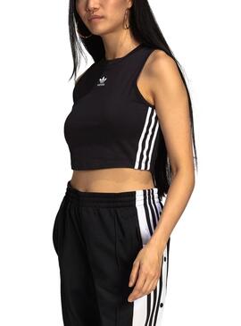 Top Adidas Tank Crop Preto para Mulher