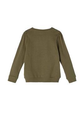 Sweat Name It Karla Verde Dark para Menina