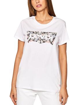 T-Shirt Levis Vanessa Floral Branco para Mulher