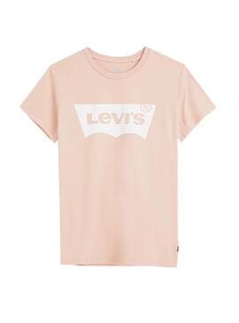 T-Shirt Levis Seasonal Batwing Rosa para Mulher