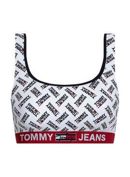 Top Biquíni Tommy Jeans Bralette Branco para Mulher