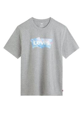 T-Shirt Levis Badwing Cloud Cinza para Homem