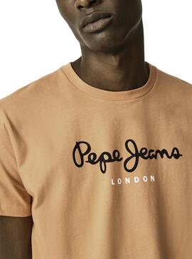 T-Shirt Pepe Jeans Eggo Orange para Homem