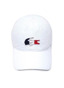 Chapéu Lacoste Logo Oversize Branco para Homem