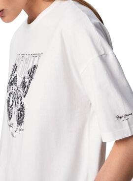 T-Shirt Pepe Jeans Dharma Branco para Mulher