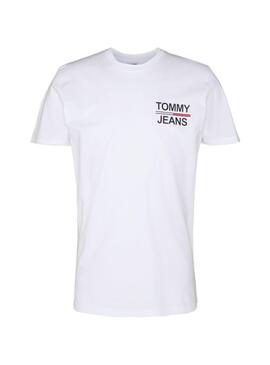 T-Shirt Tommy Jeans Bold Flag Branco Homem
