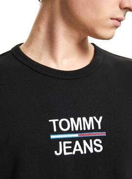 Sweat Tommy Jeans Essential Preto para Homem