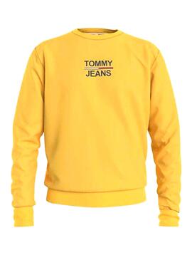 Sweat Tommy Jeans Essential Amarelo Homem
