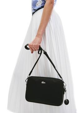 Saco Lacoste Square Crossover preto para Mulher