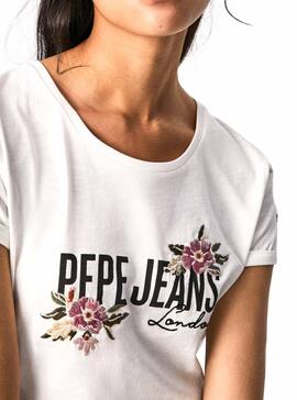 T-Shirt Pepe Jeans Paciência Branco para Mulher