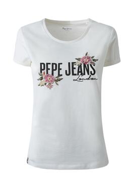 T-Shirt Pepe Jeans Paciência Branco para Mulher