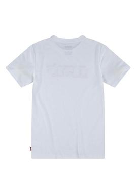 T-Shirt Levis Logo 3D Branco para Menino