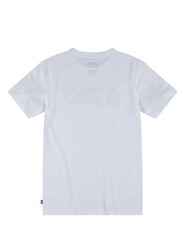 T-Shirt Levis Logo 3D Branco para Menino