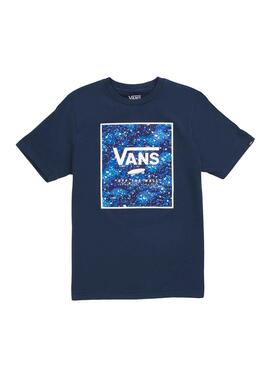 T-Shirt Vans Print Box Azul Marinho para Homem