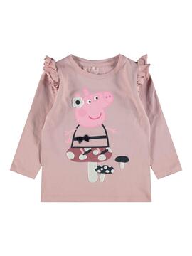 T-Shirt Name It Peppa Pig Rosa para Menina