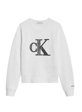 Sweat Calvin Klein Jeans Jumpsuitgram Branco Menina