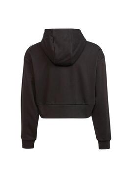 Sweat Adidas Cropped Hoodie Preto para Menina