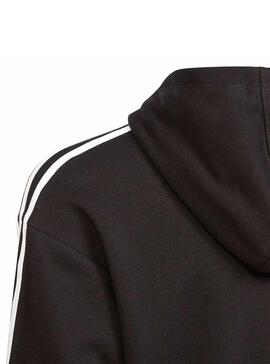 Sweat Adidas Cropped Hoodie Preto para Menina