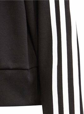 Sweat Adidas Cropped Hoodie Preto para Menina