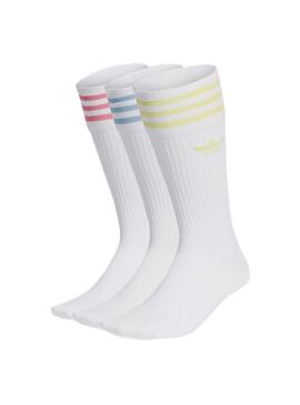 Maias Adidas Solid Crew Sock Branco Menino Menina