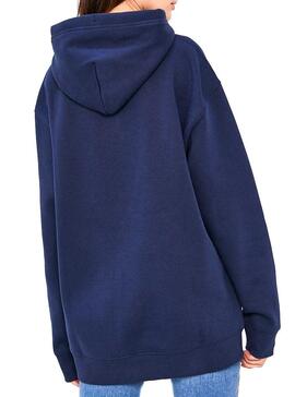 Sweat Tommy Jeans Relaxed Azul Marinho para Mulher
