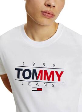 T-Shirt Tommy Jeans 1985 Logo Branco