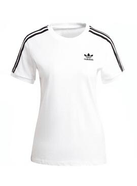 T-Shirt Adidas 3 Bandas Branco para Mulher