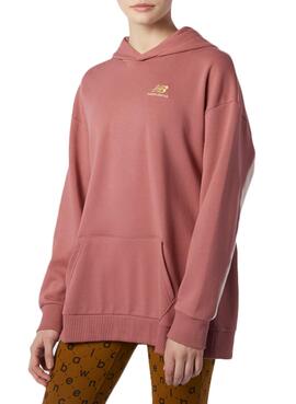 Sweat New Balance Atletismo Higher Hoodie Rosa