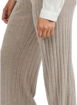 Calças Culotte Vila Viribbia Beige para Mulher