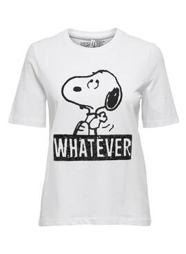T-Shirt Only Peanuts Snoopy Branco para Mulher