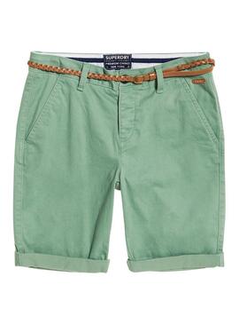 Shorts Superdry Chino City Verde Mulher